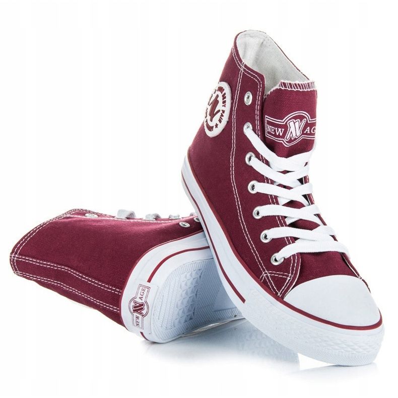 New Age Kastanienbraune New-Age-Turnschuhe rot 1