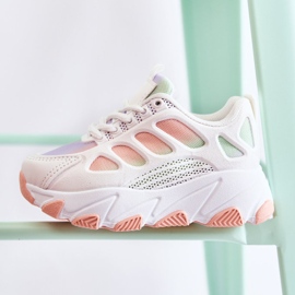 FR1 Mehrfarbige Sportschuhe von Britney für Kinder weiß lila rosa grün 2