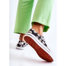 PS1 Niedrige Turnschuhe der Frauen mit Blumen Janey Black schwarz 1