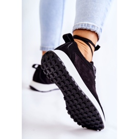 PG1 Schwarze Nayla Wildleder-Sportschuhe für Damen 2