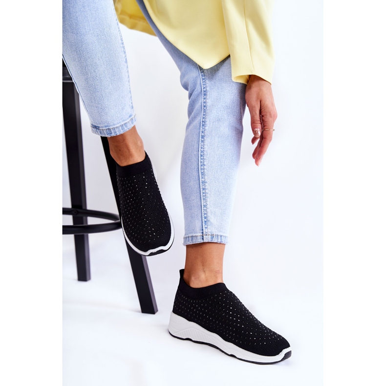 PG1 Sportschuhe für Damen mit Zirkonen Schwarz Calsey 1