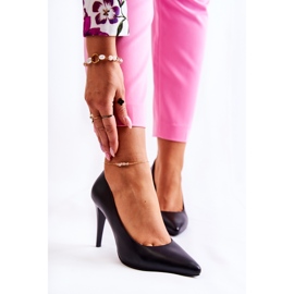 Sergio Leone Klassische magisch schwarze Leder-Stilettos 2