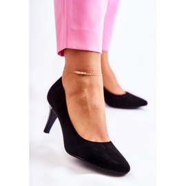 Sergio Leone Klassische Wildlederpumps für Damen Schwarz Semprella 2