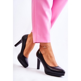 Sergio Leone Frauen klassische Pumpen auf der Plattform schwarz 2