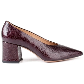 Marco Shoes Elegante burgunderfarbene Pumps aus Lack rot 2