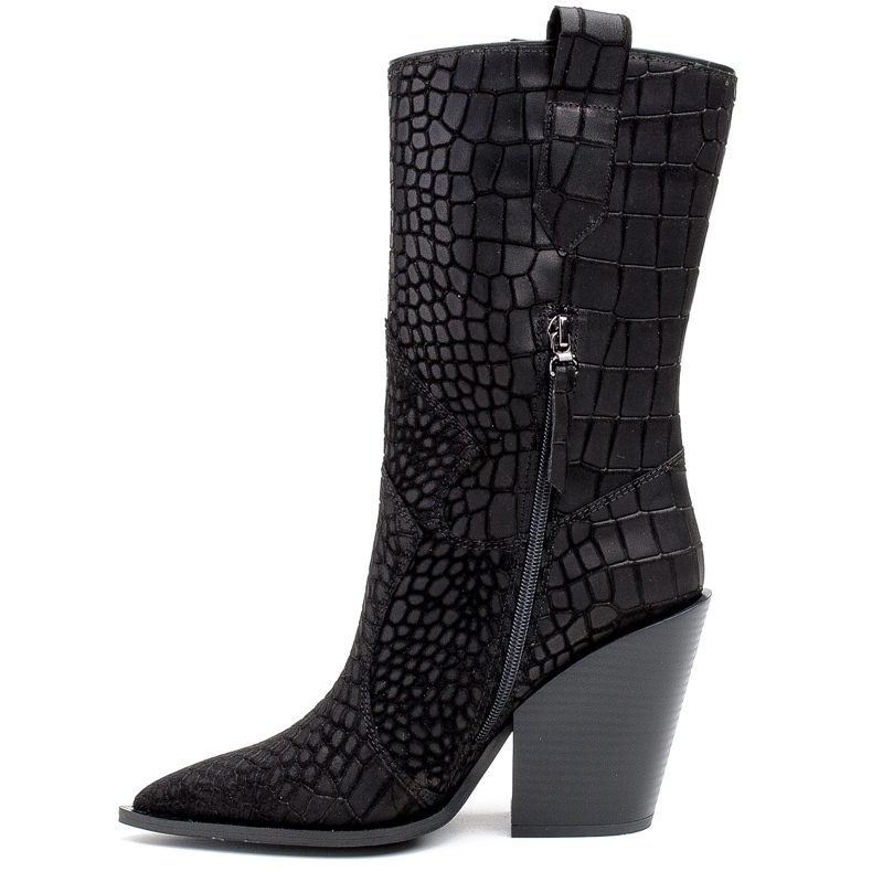 Marco Shoes Marco Boots 1408K Cowboystiefel mit Tiermotiv schwarz 1