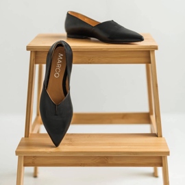 Marco Shoes Schwarze Marco 1285P Damen Ballerinas mit Cut-Out 2