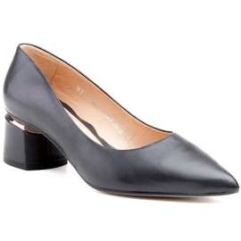 Marco Shoes Schwarze Pumps 1424P Marco gold in der Ferse 1