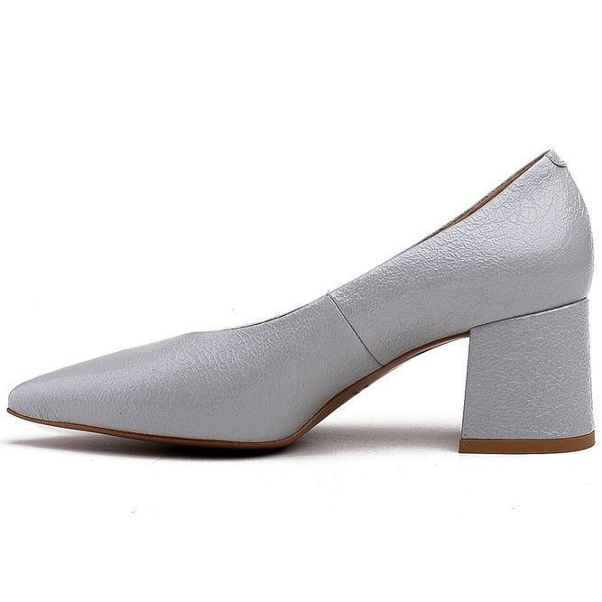 Marco Shoes Elegante Pumps für Damen aus taubenfarbenem Lack grau 2