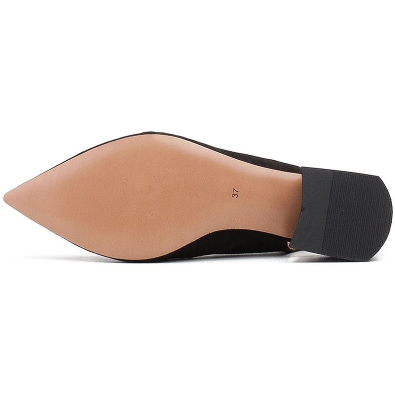 Marco Shoes Schwarze Wildledersandalen mit Zierdüsen 1