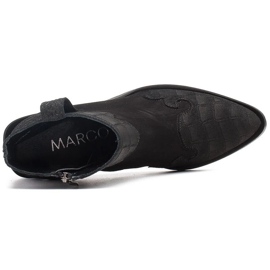 Marco Shoes Schwarze Stiefel aus naturbelassenem Wildleder ohne Isolierung 4