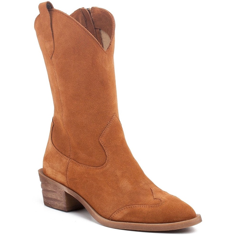 Marco Shoes Kupferstiefel aus natürlichem Wildleder braun 1