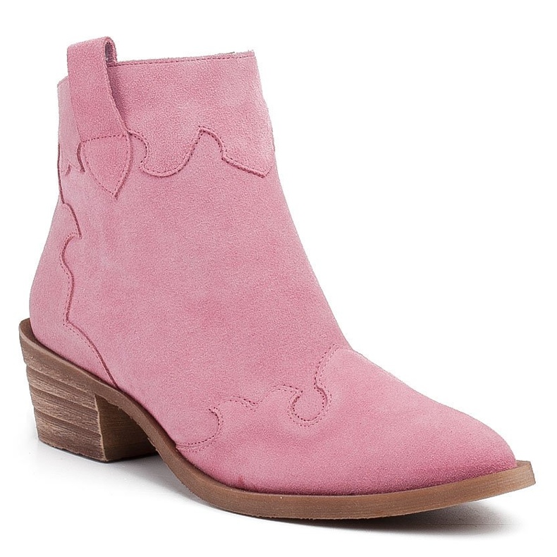 Marco Shoes Pinke Naturveloursstiefel ohne Isolierung rosa 1