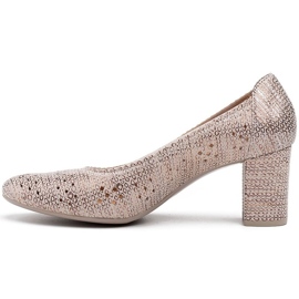 Marco Shoes Beige Pumps mit Perforation für einen breiteren Fuß 2