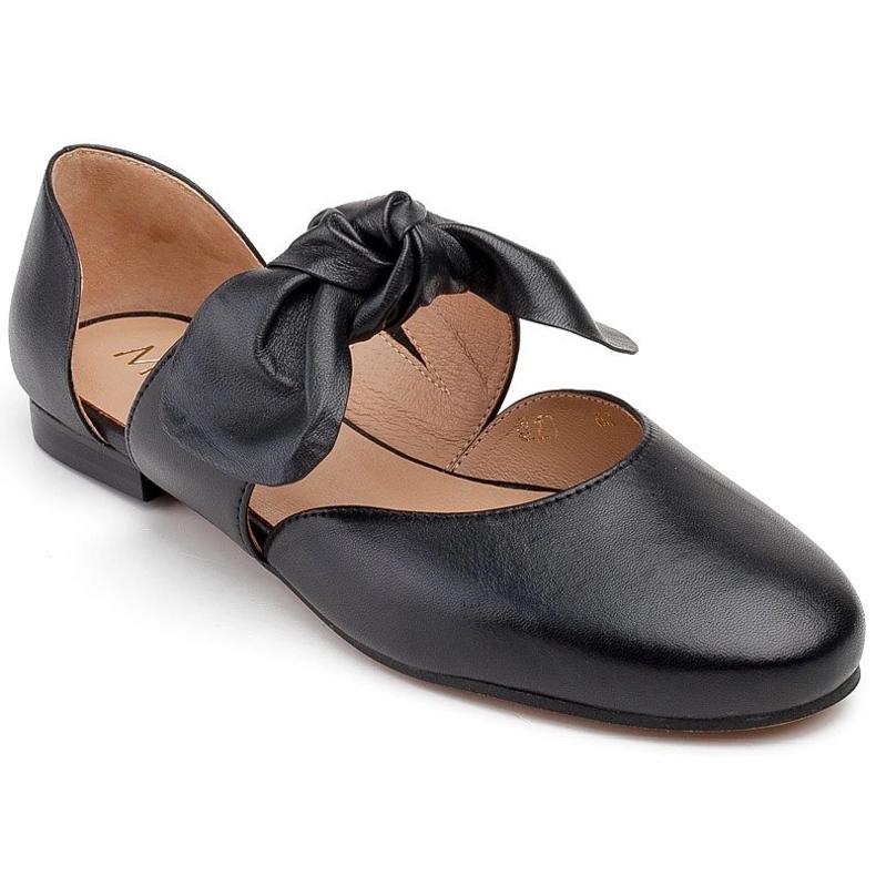 Marco Shoes Schwarze Ballerinas 1531P mit schwarzer Schleife 1