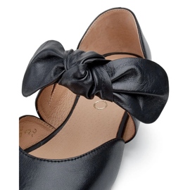 Marco Shoes Schwarze Ballerinas 1531P mit schwarzer Schleife 2