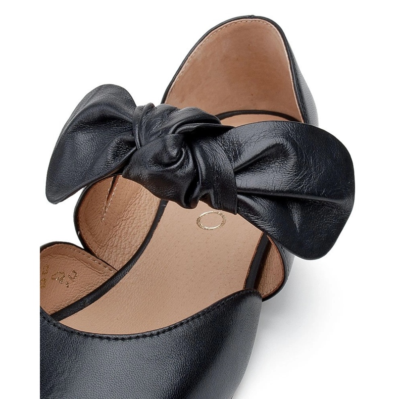 Marco Shoes Schwarze Ballerinas 1531P mit schwarzer Schleife 2
