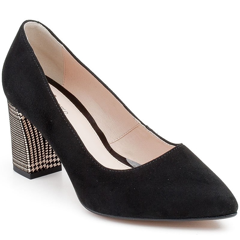 Marco Shoes Schwarze 1066P Pumps mit Absatz, Hahnentrittmuster 1