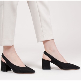 Marco Shoes Schwarze Sandalen 1501P mit Riemen und Gummi 1