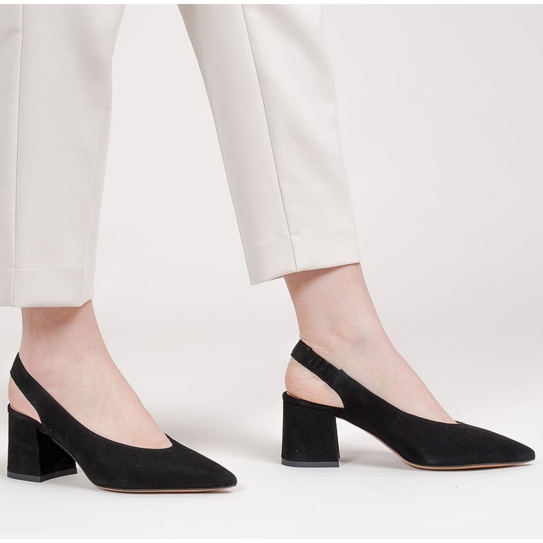 Marco Shoes Schwarze Sandalen 1501P mit Riemen und Gummi 1