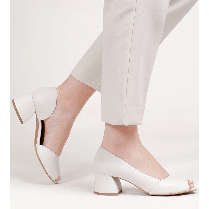 Marco Shoes Weiße Lederpumps 1505P 2