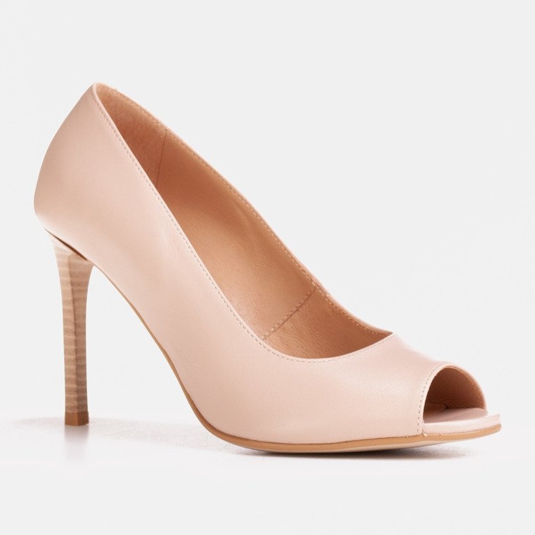 Marco Shoes 1581P beige Sandalen auf einem hohen Absatz 1