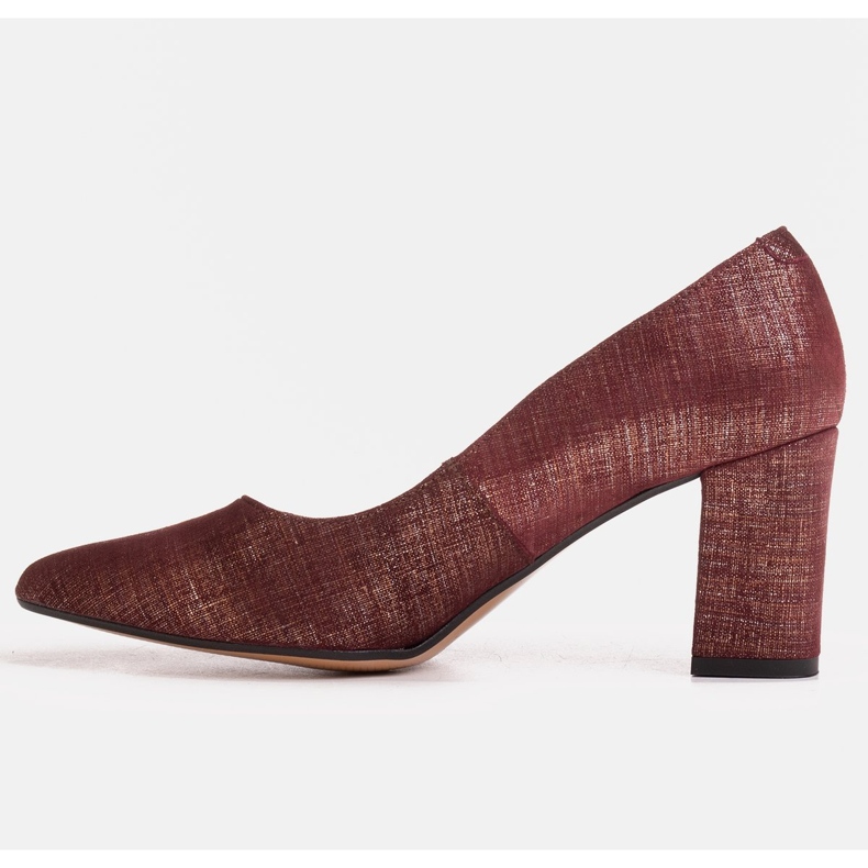 Marco Shoes Kastanienbraune Pumps 1527P aus natürlichem Wildleder rot 1