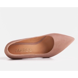 Marco Shoes Pumps aus beigem Sämischleder 2