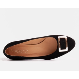 Marco Shoes Schwarze Wildlederpumps mit Verzierung 2