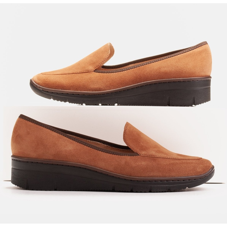 Radoskór Bequeme niedrige Keilschuhe für einen breiteren Fuß braun 1