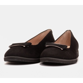 Marco Shoes Ballerinas aus schwarzem Wildleder 1