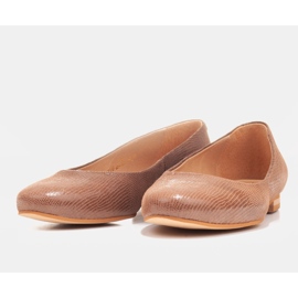 Marco Shoes Ballerinas aus braunem Wildleder 1