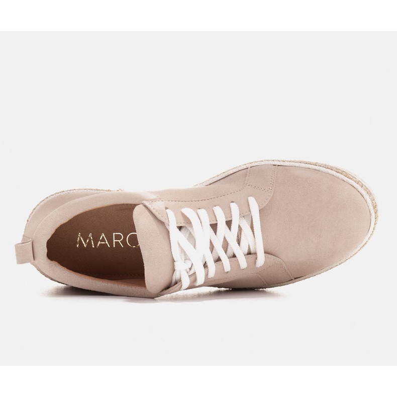 Marco Shoes Sneakers aus Wildleder mit Knoten beige 1