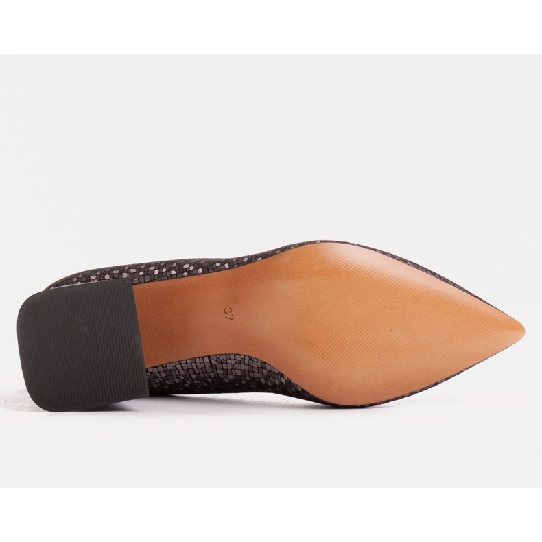 Marco Shoes Elegante Pumps aus geprägtem Leder grau 1