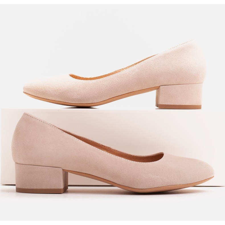 Radoskór Klassische beige Pumps für einen breiteren Fuß 1