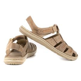 Olivier Sommersandale aus Leder für Herren 230MA beige 3