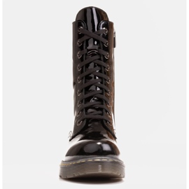 Marco Shoes Hohe Stiefeletten, Stiefel auf einer durchscheinenden Sohle gebunden schwarz 2