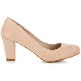 Yes Mile Wildleder-Pumps auf einer Säule braun 1