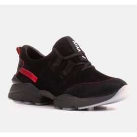 Marco Shoes Sport-Sneaker aus hochwertigem Naturvelours schwarz 1