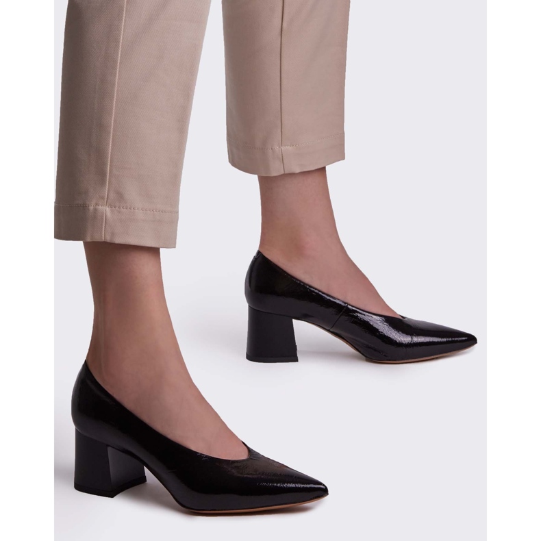 Marco Shoes Elegante schwarze Damenpumps aus Lack 2