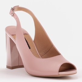 Marco Shoes Damensandalen mit hohen Absätzen rosa 1