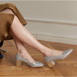 Marco Shoes Elegante Pumps mit Metallic-Absatz silber- 1