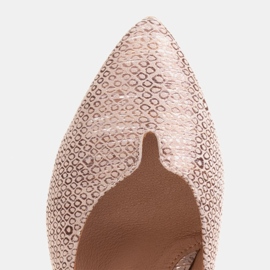 Marco Shoes Bequeme Pumps aus Kupfer mit Metallic-Absatz golden 1