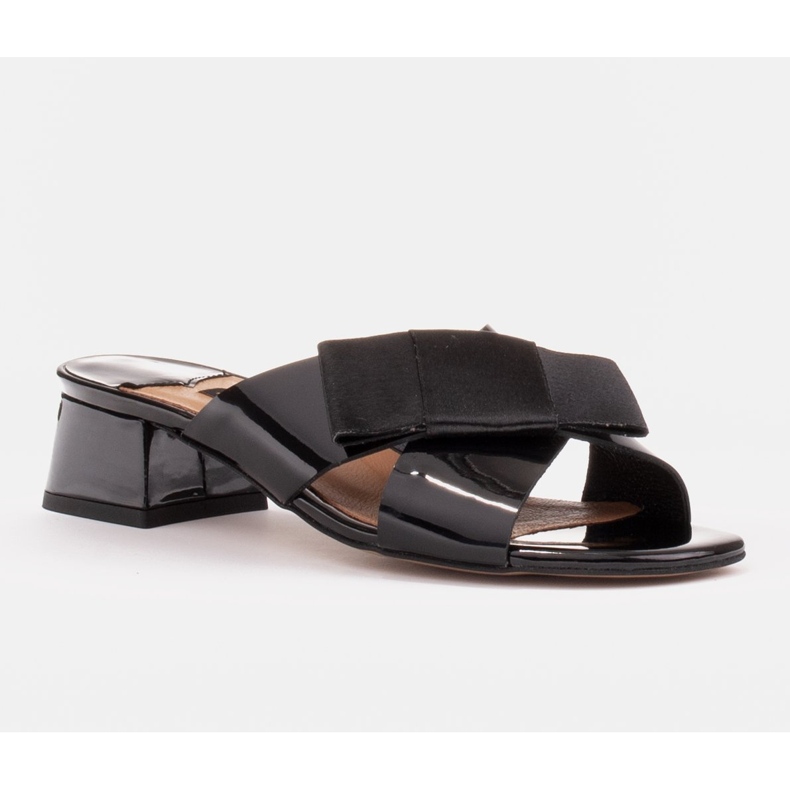 Marco Shoes Elegante Damenhausschuhe mit Schleife schwarz 1