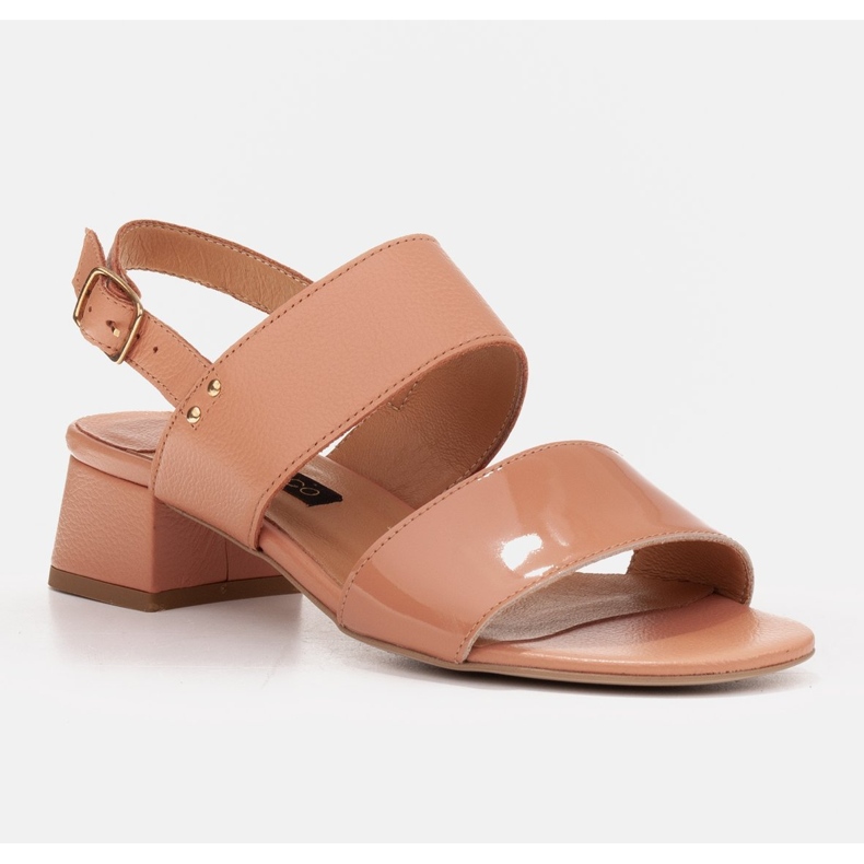 Marco Shoes Cinta Sandalen mit lederbeschichtetem Absatz orange 1