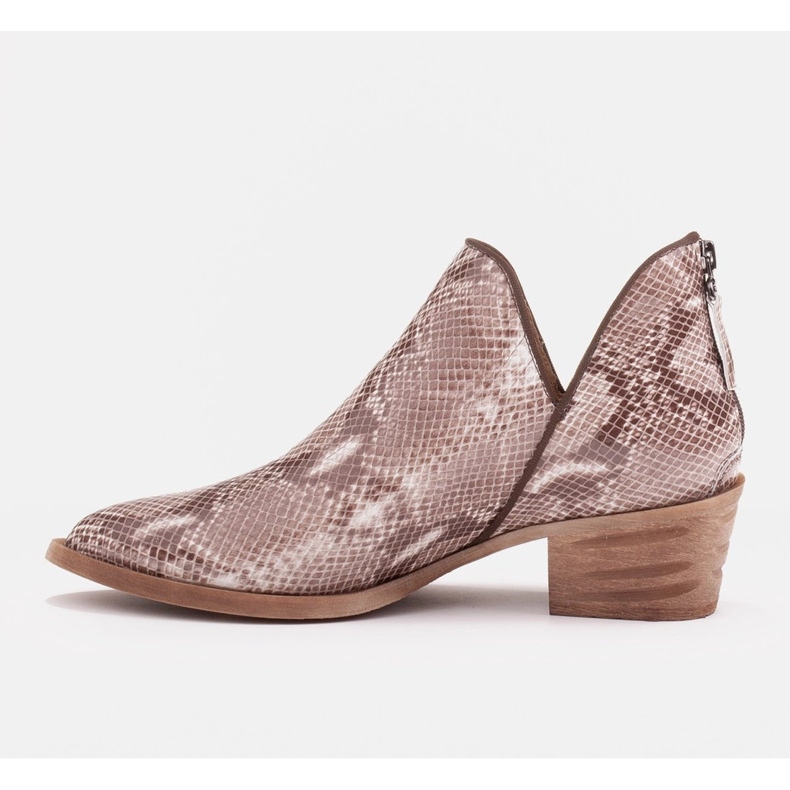 Marco Shoes Naturlederstiefel mit V-Schnitt beige braun 2