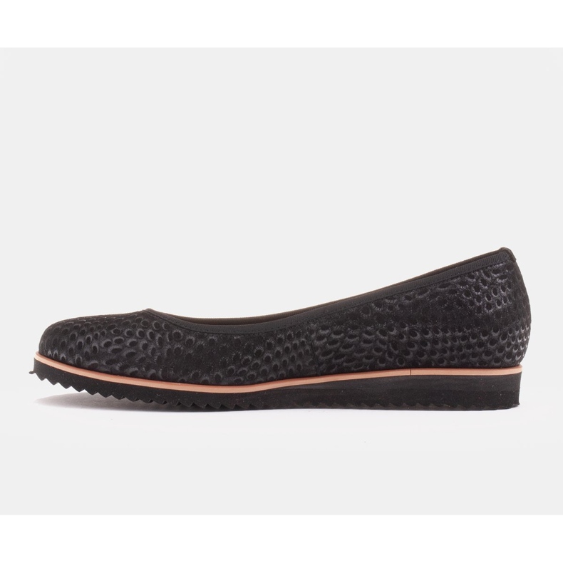 Marco Shoes Marco Damen Ballerinas aus hochwertigem Naturvelours schwarz 1