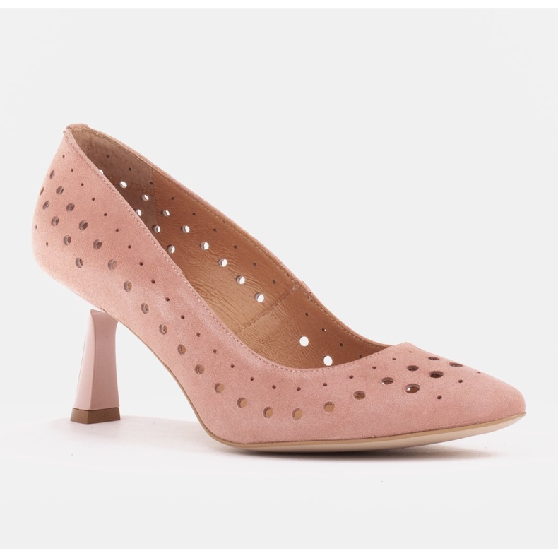 Marco Shoes Elegante Pumps aus zartem Naturleder rosa 1