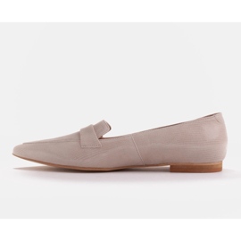 Marco Shoes Ballerinas aus Wildleder mit Schlangenleder beige 2