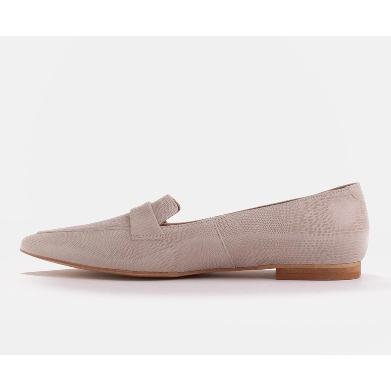 Marco Shoes Ballerinas aus Wildleder mit Schlangenleder beige 2